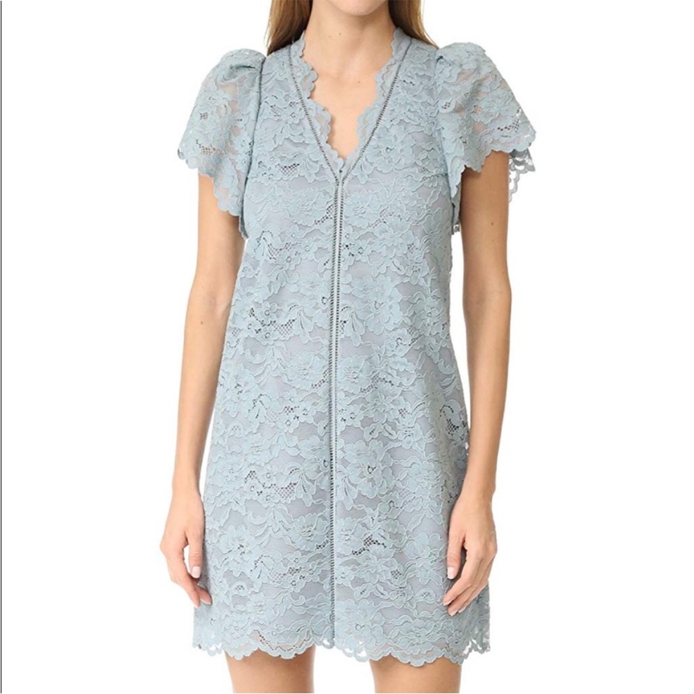 Rebecca Taylor‎ Dusty Blue Lace Dress